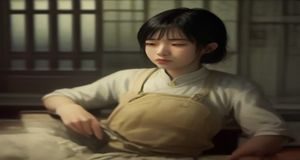 内容合规编辑林晴在白色工作台前仔细审核平台资质文件，自然光线充足，认真负责的职业形象
